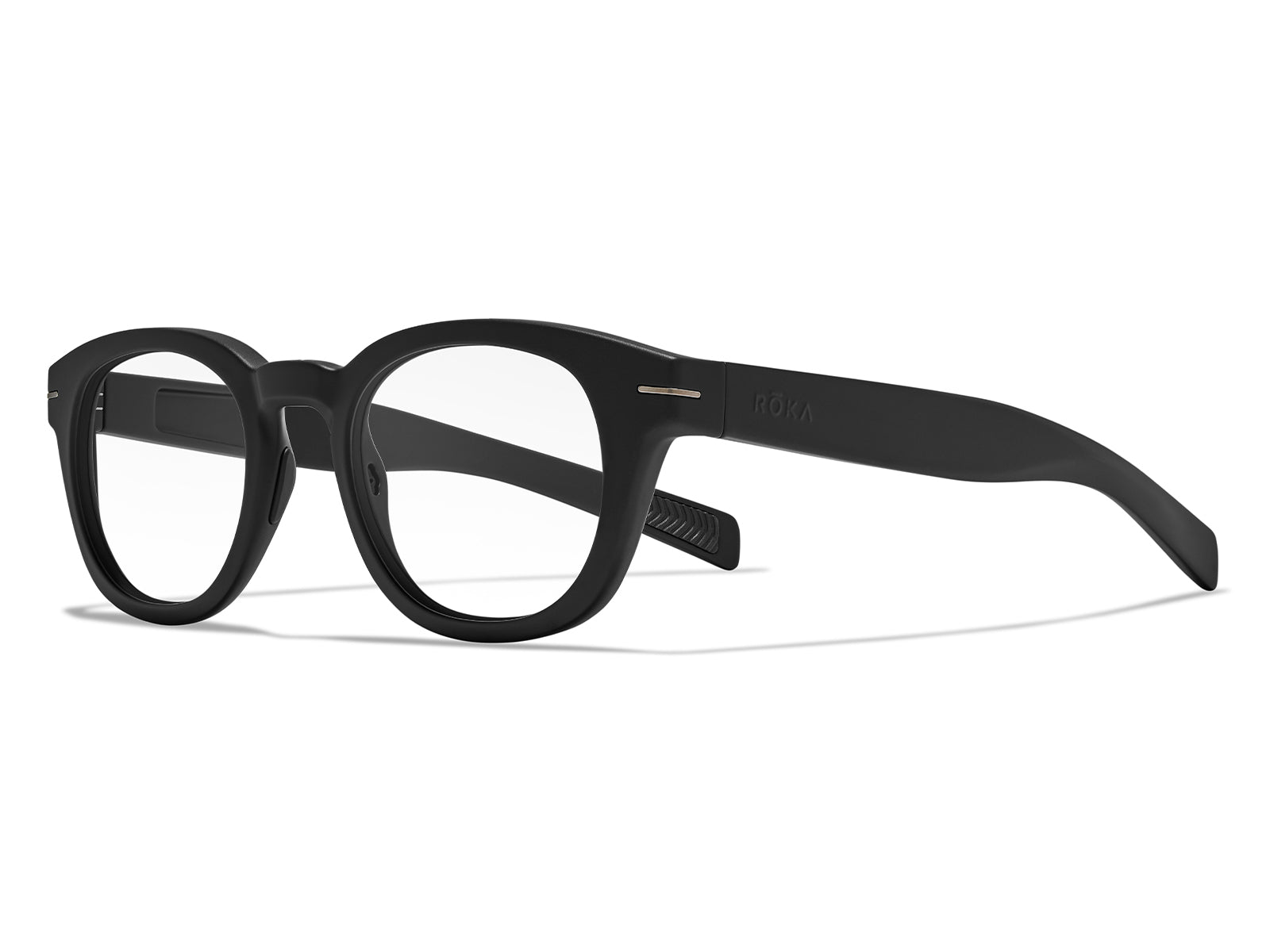 Matte black round outlet glasses