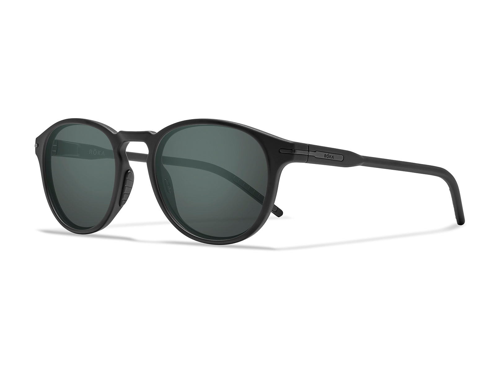 Roka Hunter 2.0 Sunglasses with Matte Black Tortoise Frames - Dark Carbon (Polarized) Lens